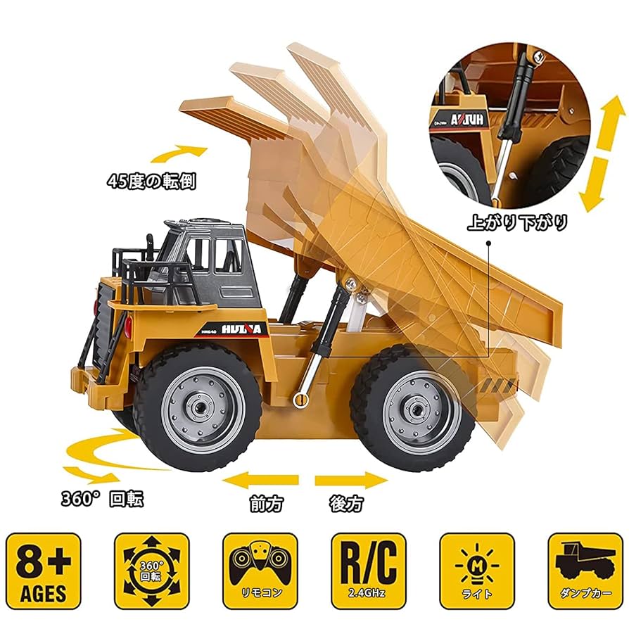 ラジコン　ダンプカー Amazon.co.jp: ダンプカー ラジコンカー エンジニアリング車両